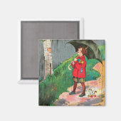 雨，雨，行遠くにく – マザーグース子供部屋韻 マグネット (正面/裏面)