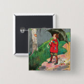 雨，雨，行遠くにく – マザーグース子供部屋韻 缶バッジ (正面&裏面)