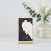 雨ukiyo-eの日本語のIde Gakusuiの白い鷲 名刺 (スタンド正面)