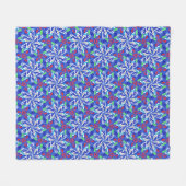 雪с片を積む フリースブランケット (正面(横))