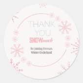 雪ありがとう ラウンドシール (正面)