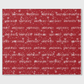 雪いけな片の素敵な文字 ラッピングペーパー (フラット)