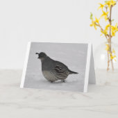 雪うずら カード (黄色い花)