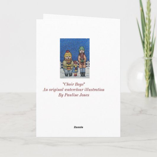 雪おもしろいのクリスマス歌手 シーズンカード (裏面)