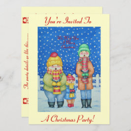 雪おもしろいのクリスマス歌手 招待状