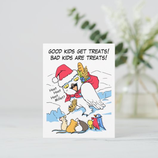 雪おもしろいふくろサンタミーム シーズンポストカード (スタンド正面)