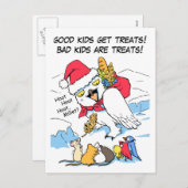 雪おもしろいふくろサンタミーム シーズンポストカード (正面/裏面)