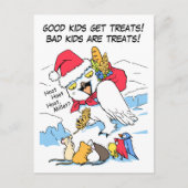 雪おもしろいふくろサンタミーム シーズンポストカード (正面)