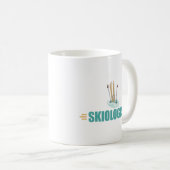 雪おもしろいスキー コーヒーマグカップ (正面右)