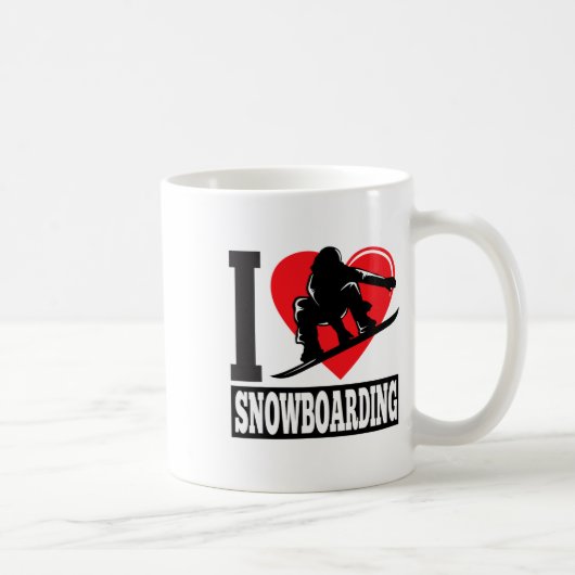 雪おもしろい乗り好き – 雪愛好家ギフト コーヒーマグカップ (右)