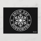 雪おもしろい日サポーター先生学生冬Sn ポストカード (裏面)
