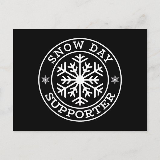 雪おもしろい日サポーター先生学生冬Sn ポストカード (正面)