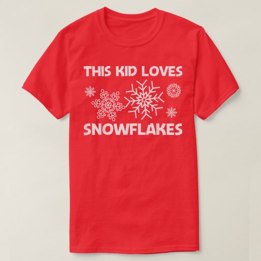 雪おもしろい片アートキッズトドラーアイススノーウィンター Tシャツ (デザイン正面)
