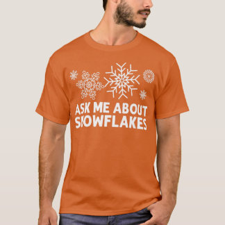 雪おもしろい片ア男性へート女性氷雪冬 Tシャツ