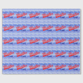 雪おもしろい片パターンの「ミューラー時間」 ラッピングペーパー (フラット)