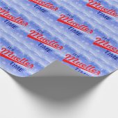 雪おもしろい片パターンの「ミューラー時間」 ラッピングペーパー (角)