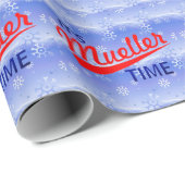 雪おもしろい片パターンの「ミューラー時間」 ラッピングペーパー (ロールコーナー)