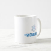 雪おもしろい片 コーヒーマグカップ (正面右)