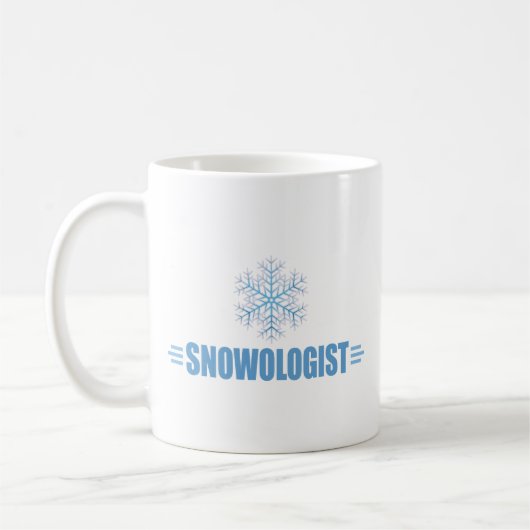 雪おもしろい片 コーヒーマグカップ (左)