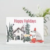 雪おもしろい車のシロクマ シーズンカード (スタンド正面)