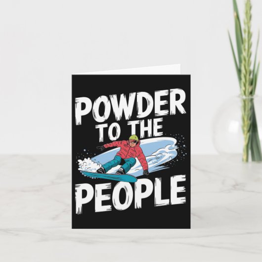 雪おもしろい降り引用文 – 人々への粉末Sn カード (正面)