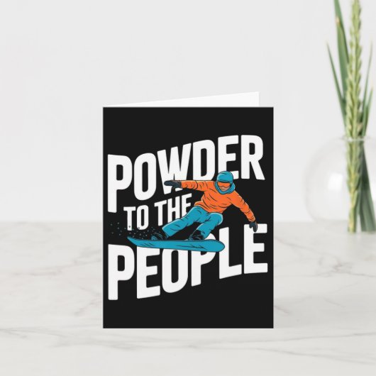 雪おもしろい降り引用文 – 人々への粉末Sn カード (正面)