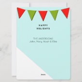 雪おもしろい雪のクリスマス シーズンカード (裏面)