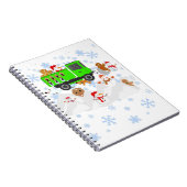 雪おもしろい雪の雪だるまとジンジャーブレッドマン ノートブック (右側)