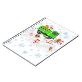 雪おもしろい雪の雪だるまとジンジャーブレッドマン ノートブック (左側)