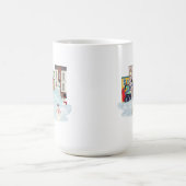 雪おもしろい雪雪だるま コーヒーマグカップ (中央)