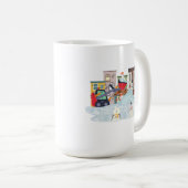 雪おもしろい雪雪だるま コーヒーマグカップ (正面右)