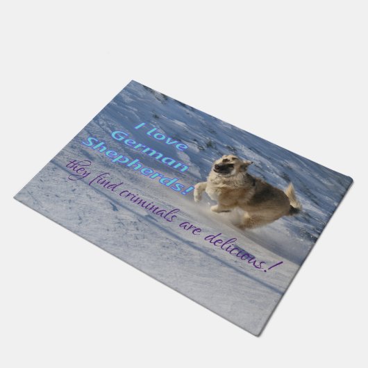 雪おもしろい ドアマット (アングル)