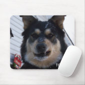 雪およびクリスマスおよびデボンの射撃、発砲はそりを…撃ちます マウスパッド (マウス)