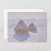 雪および日曜日のクロード・モネ|の三角波の効果 ポストカード (正面/裏面)