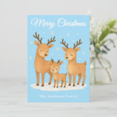 雪お洒落の中のトナカイ一家 シーズンカード (スタンド正面)