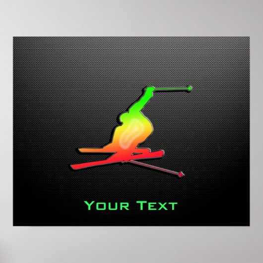 雪お洒落スキー ポスター (正面)