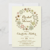 雪お洒落片ブライダルシャワー 招待状 (正面)