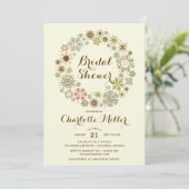 雪お洒落片ブライダルシャワー 招待状 (スタンド正面)