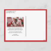 雪お洒落片レッドホリデーフォトポストカード シーズンポストカード (裏面)