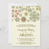 雪お洒落片結婚式招待状 招待状 (正面)