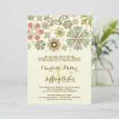 雪お洒落片結婚式招待状 招待状 (スタンド正面)