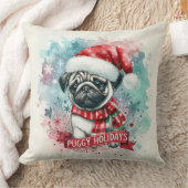 雪お洒落片 – ，パ魅力的グ・ドッグ・クリスマス クッション (ブランケット)