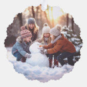 雪お洒落粒縁ど白 オーナメントカード (裏面)