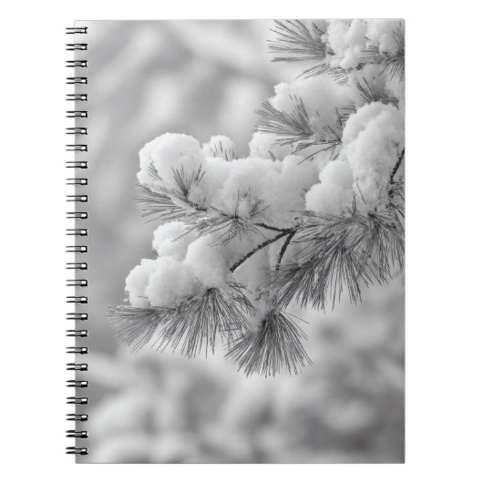 雪かざり松ブランチノート ノートブック (正面)