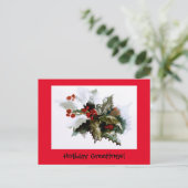 雪かぶり葉書 ポストカード (スタンド正面)