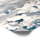 雪から飛び降るフクロウ ポスター (角)