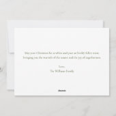 雪かわいいクリスマストナカイ家族の写真 シーズンカード (裏面)