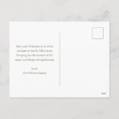 雪かわいいクリスマストナカイ家族の写真 シーズンポストカード (裏面)