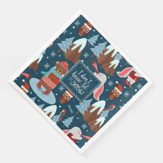 雪かわいい動物の名前をブルークリスマスに (コーナー)