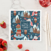 雪かわいい動物の名前をブルークリスマスに (インサイチュ)